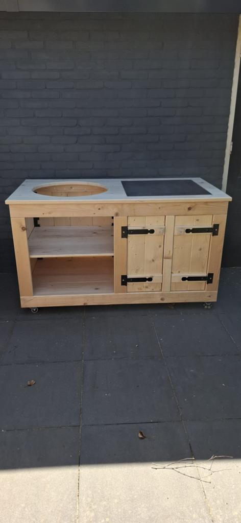Robuuste buitenkeuken voor bv green egg, Tuin en Terras, Buitenkeukens, Ophalen, Nieuw, Houtskool