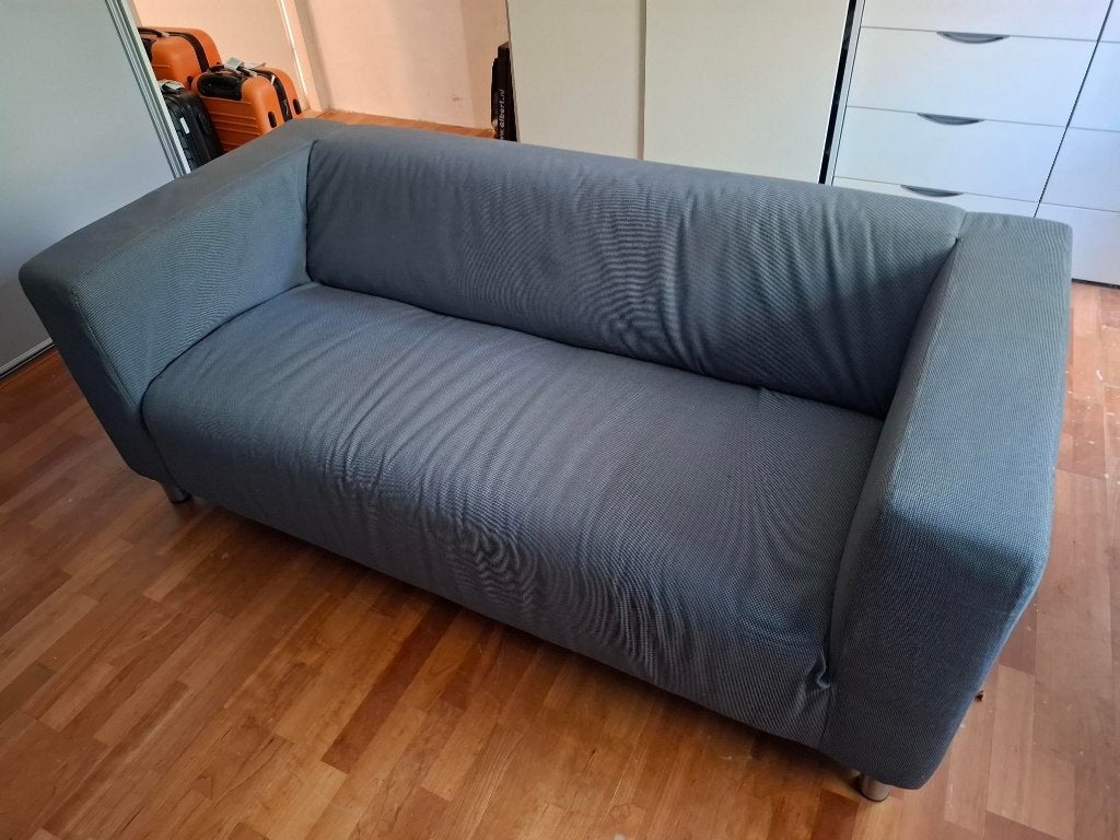 KLIPPAN BANK IKEA -  ANTHRACIET GEMELEERDE HOES, Huis en Inrichting, Banken | Bankstellen, Ophalen, Modern en strak, 150 tot 200 cm