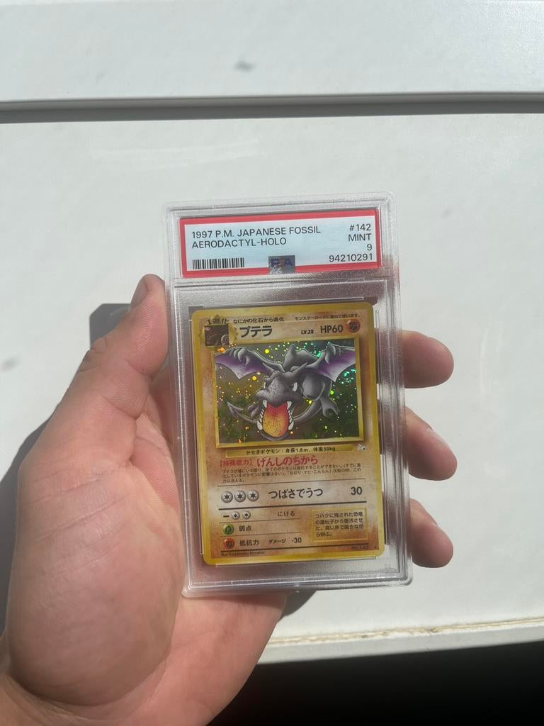 Aerodactyl 142 PSA10 Pokemon Japanese Mystery Of The Fossils, Ophalen, Nieuw, Losse kaart, Foil