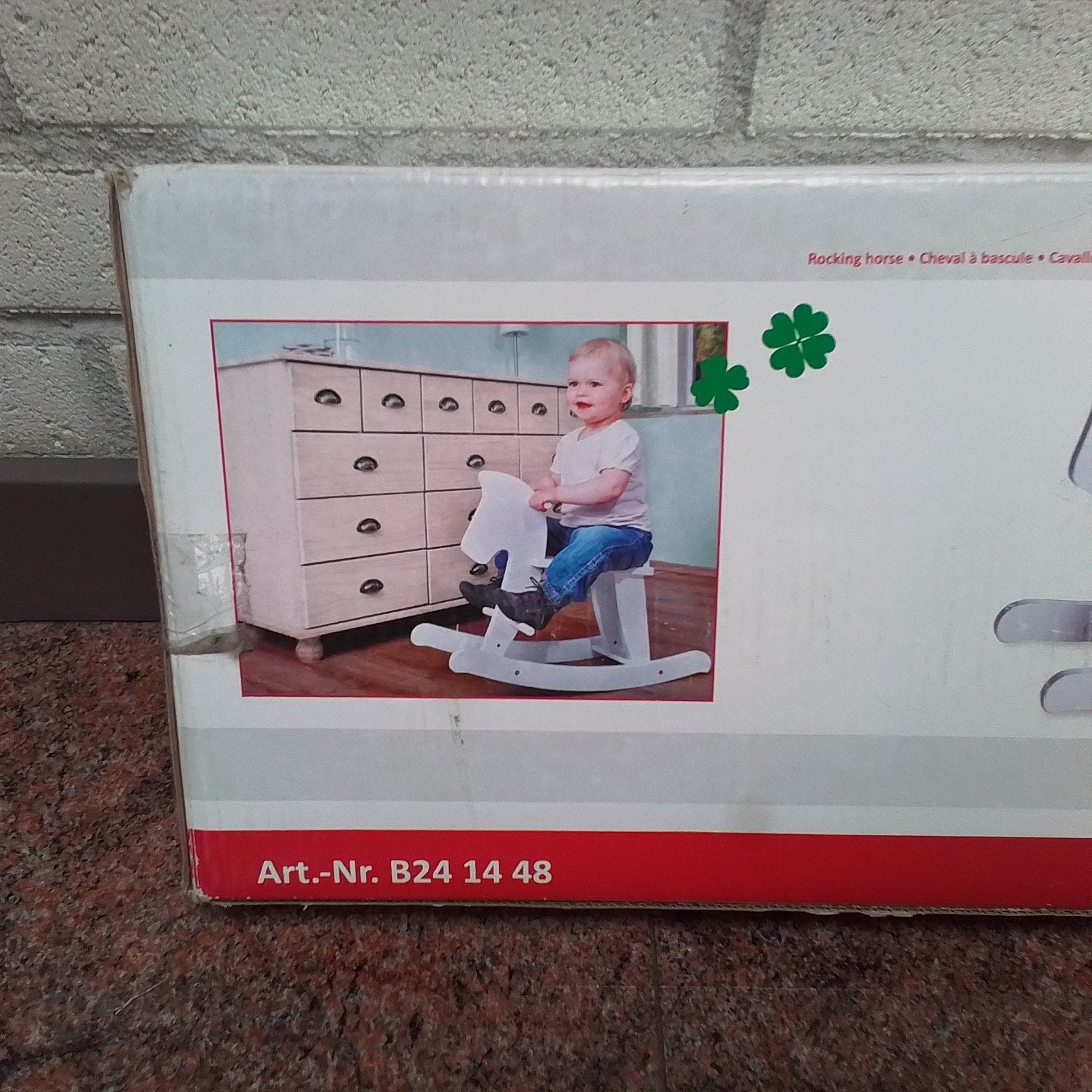 Nieuw hobbelpaard in verpakking, Ophalen, Nieuw
