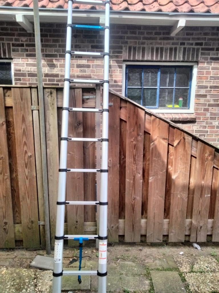 Telescoopladder soft close 3.27 meter, Gebruikt, Onbekend, Ophalen of Verzenden, Ladder