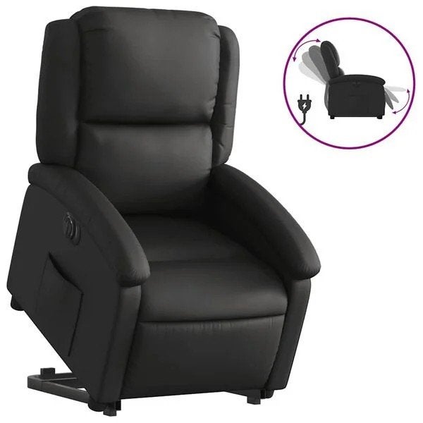 Zwarte Elektrische massage Sta-op Stoel - Comfortabel en Mod, Ophalen, Kunststof, 75 tot 100 cm, Zo goed als nieuw