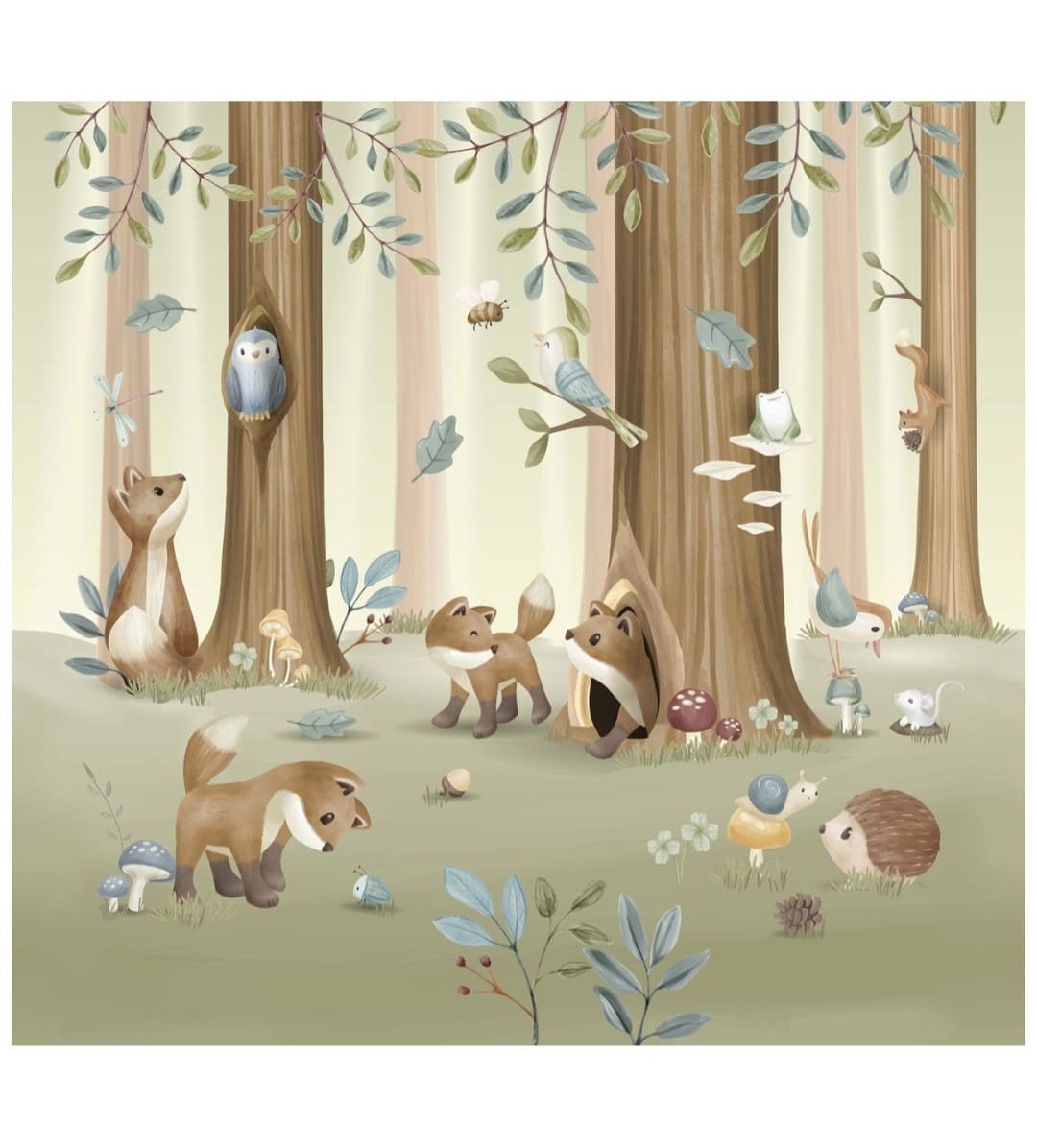 Little Dutch Fotobehang - Forest Friends 280x300 cm, Natuurlijk, Overige merken, Ophalen of Verzenden, Groen