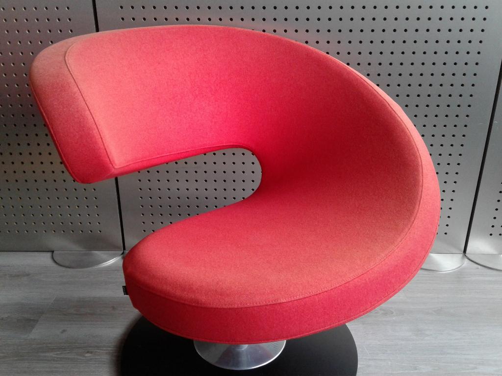 Variér (Stokke) Peel Club (Rood / Oranje), Zeer Mooi!, Huis en Inrichting, Fauteuils, Ophalen, Zo goed als nieuw, Variér, 75 tot 100 cm