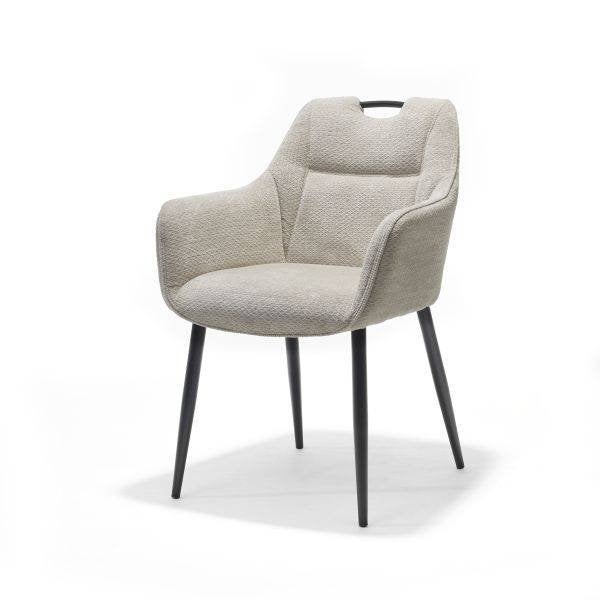 Armstoel Adele stof retro bliss naturel, Huis en Inrichting, Stoelen, Modern design, Overige kleuren, Nieuw, Ophalen of Verzenden