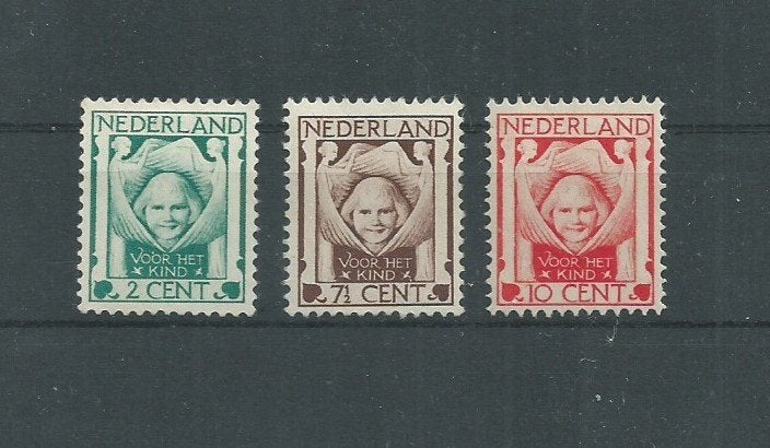 Nederland 1924, NVPH 141 t/m 143, Ongebruikt., Ophalen of Verzenden, T/m 1940, Postfris