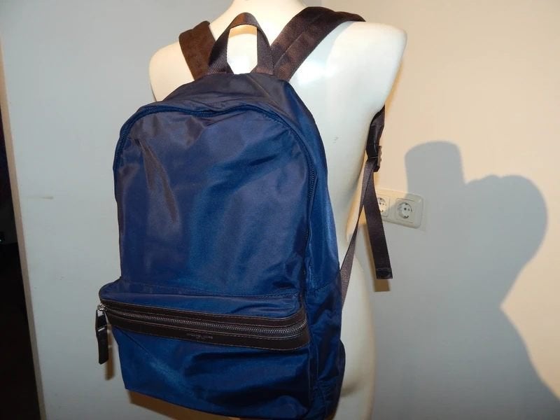 Michael Kors nette rugzak donker blauw met bruin prima staat, Verzenden, Zo goed als nieuw, Blauw, Overige typen