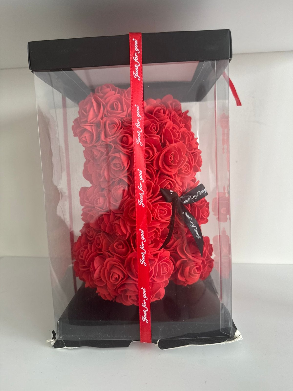 Prachtige Rode Rozen Beer Rose Bear in Cadeaubox 25 x 17 cm, Verzenden, Nieuw