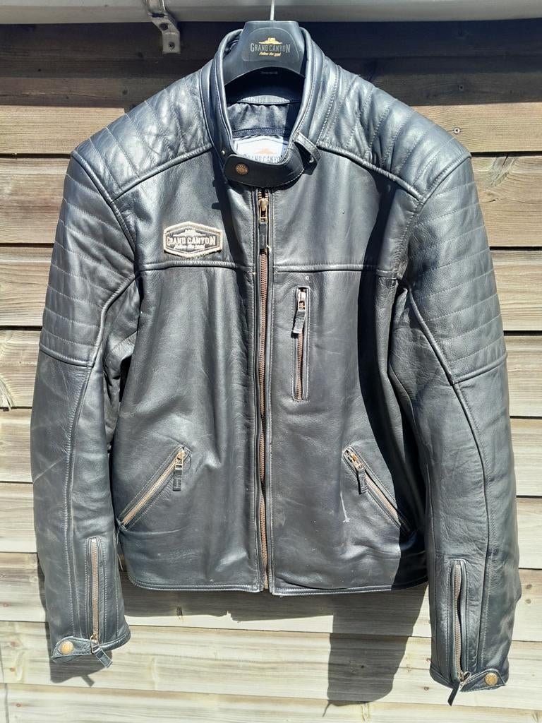 Grand Canyon Leren Motorjas - Zwart, Ophalen, Heren, Jas | leer, Grand Canyon