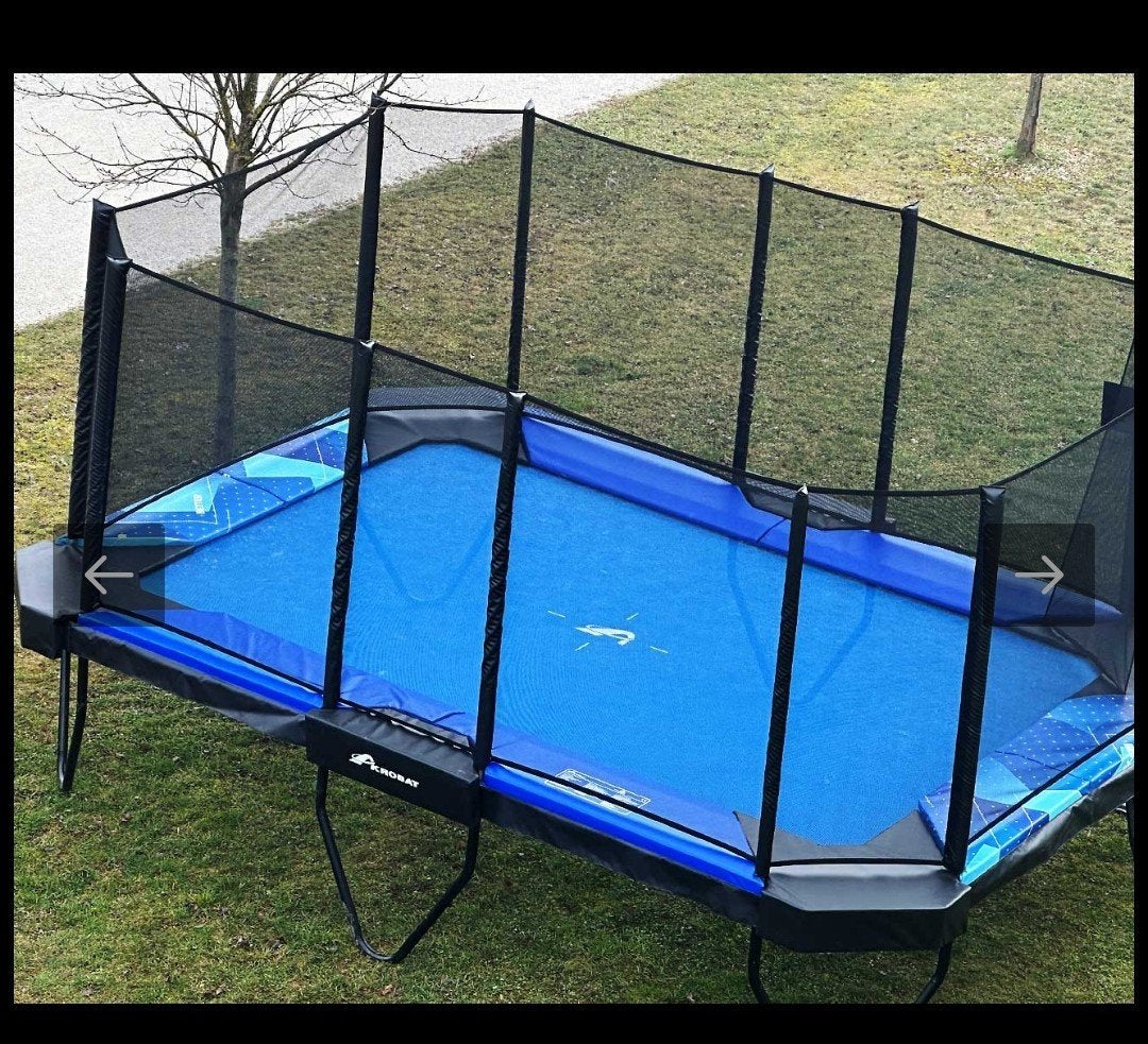 Rechthoekige trampoline met veiliheidsnet, Kinderen en Baby's, Speelgoed | Buiten | Trampolines, Ophalen, Gebruikt