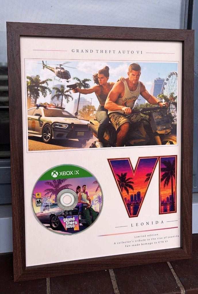 GTA 6 Fotolijst met Xbox Display Disc – Ook PS5 versie, Verzenden, Nieuw, Overige typen, Xbox Series X