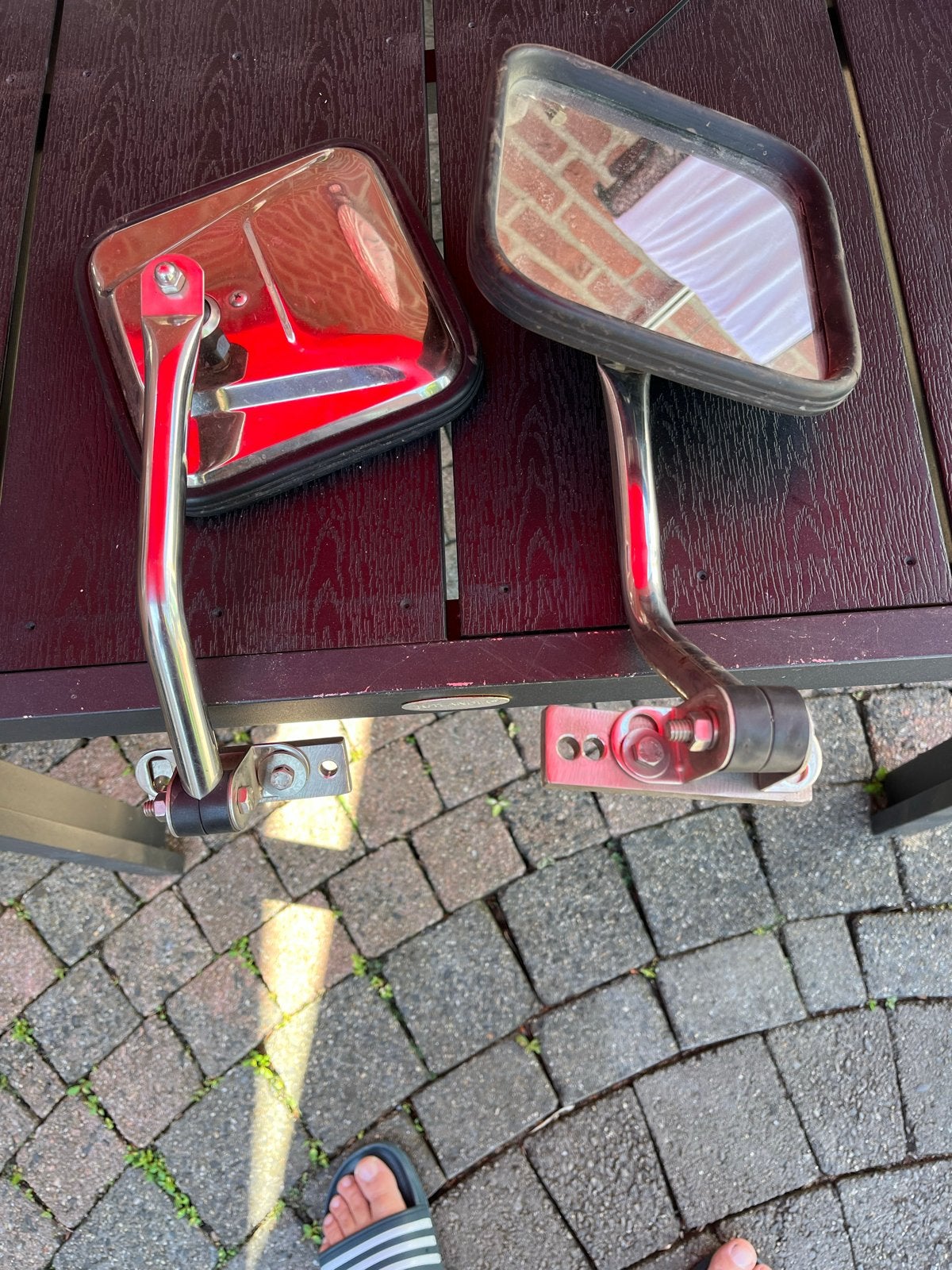 Twee spiegels voor Jeep CJ en pick-up, Ophalen of Verzenden, Gebruikt, Jeep