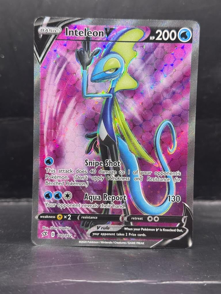 Pokemon Rebel Clash - Inteleon V 180/192, Ophalen of Verzenden, Zo goed als nieuw