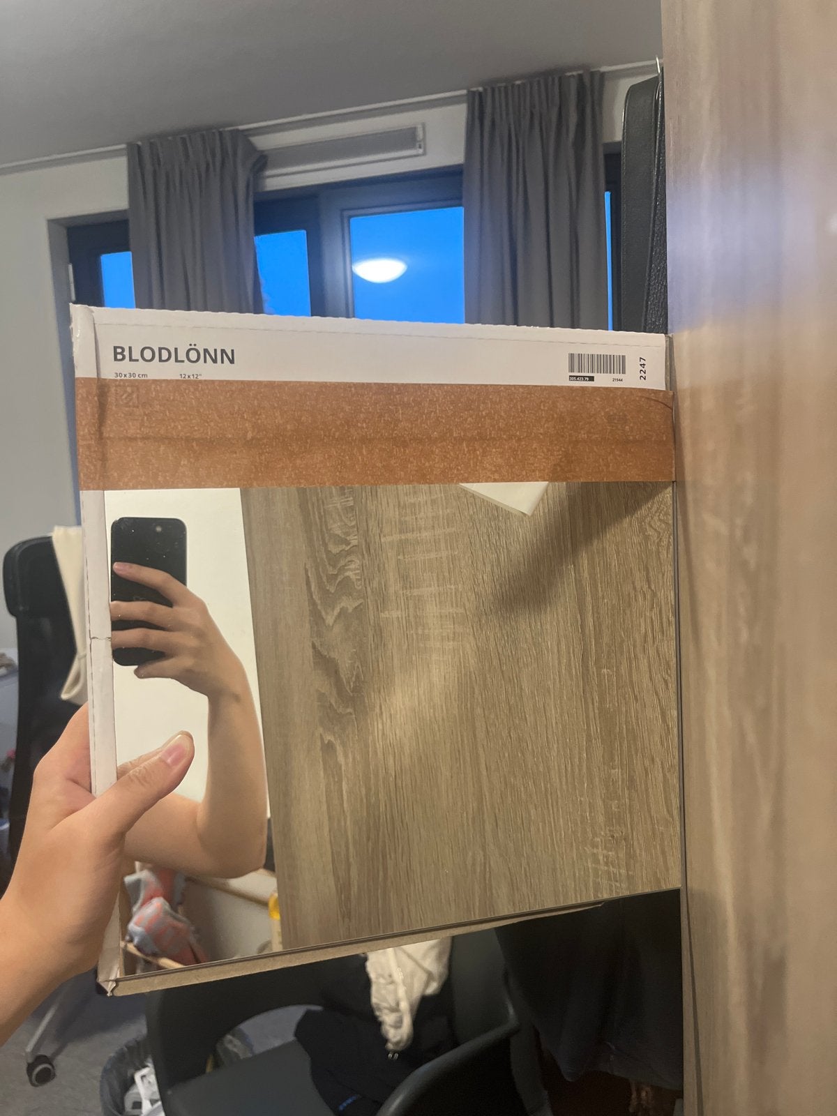0.5 euro Nieuwe IKEA BLODLÖNN spiegel, 30x30 cm, Ophalen, Minder dan 50 cm, Vierkant, Nieuw