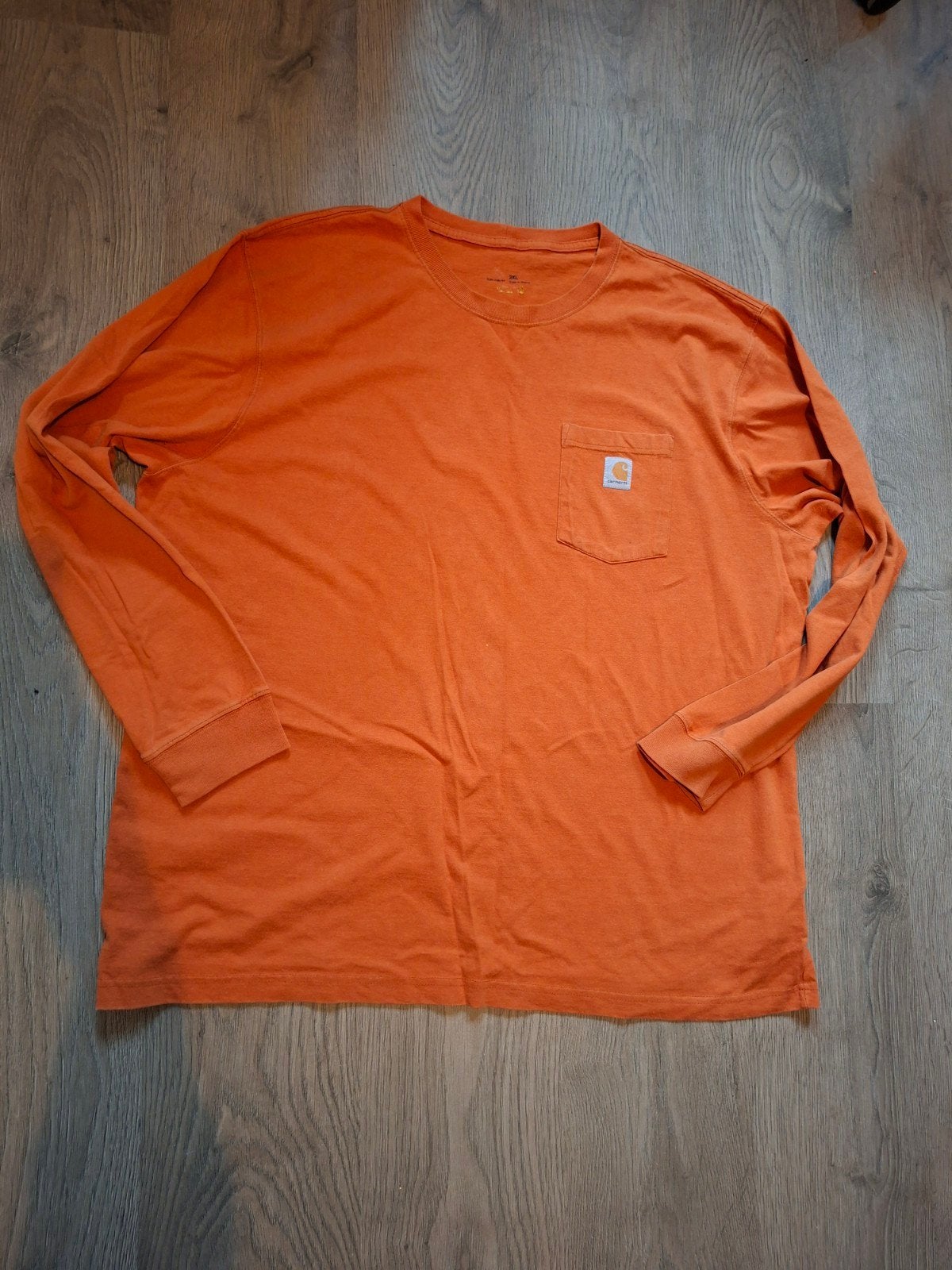 Carhartt T-shirt met lange mouwen - Oranje - Maat 2XL, Carhartt, Ophalen of Verzenden, Gedragen, Overige maten