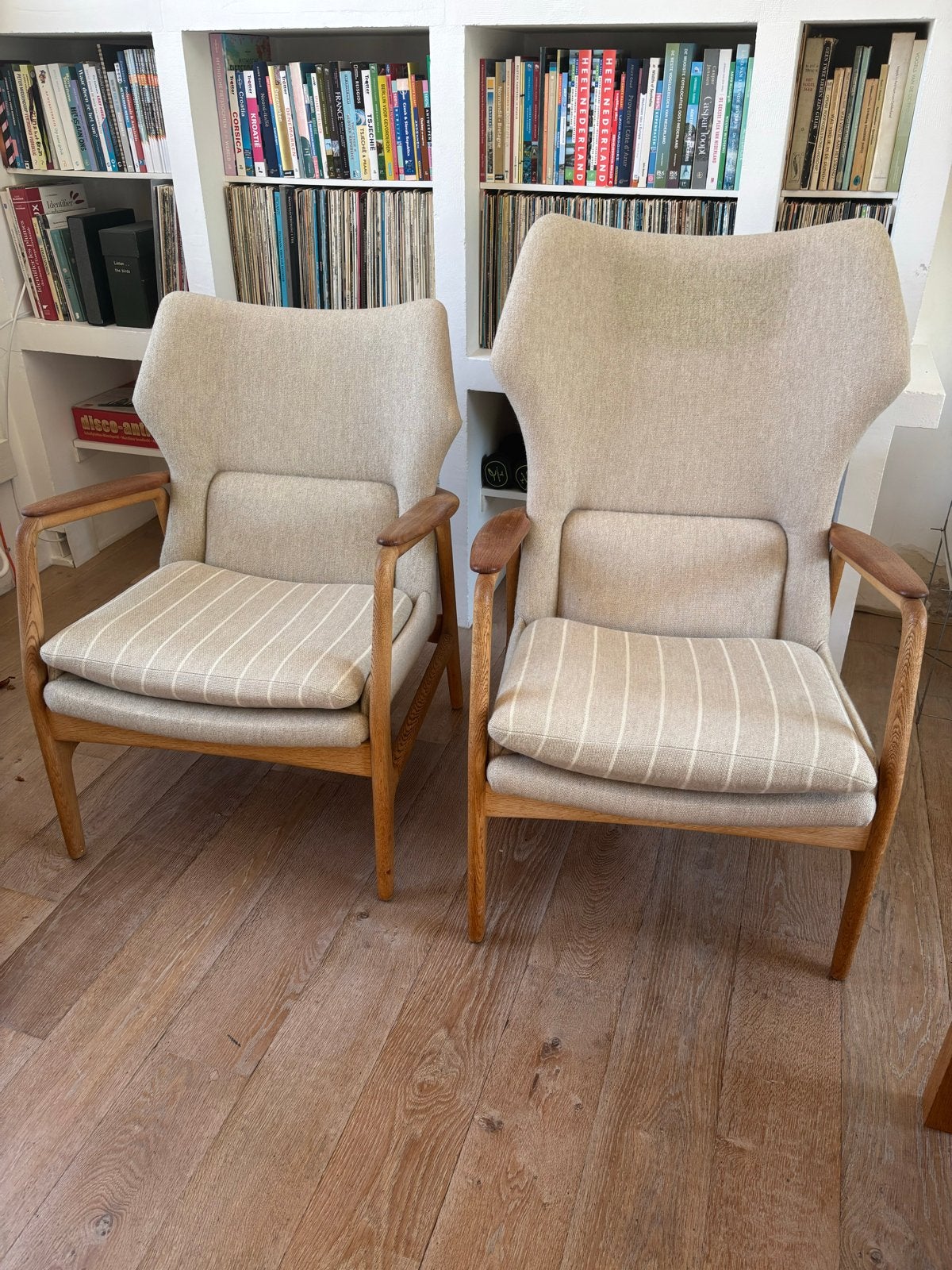 Set van 2 Bovenkamp fauteuils - Deens design, Ophalen, Zo goed als nieuw, Hout, 75 tot 100 cm