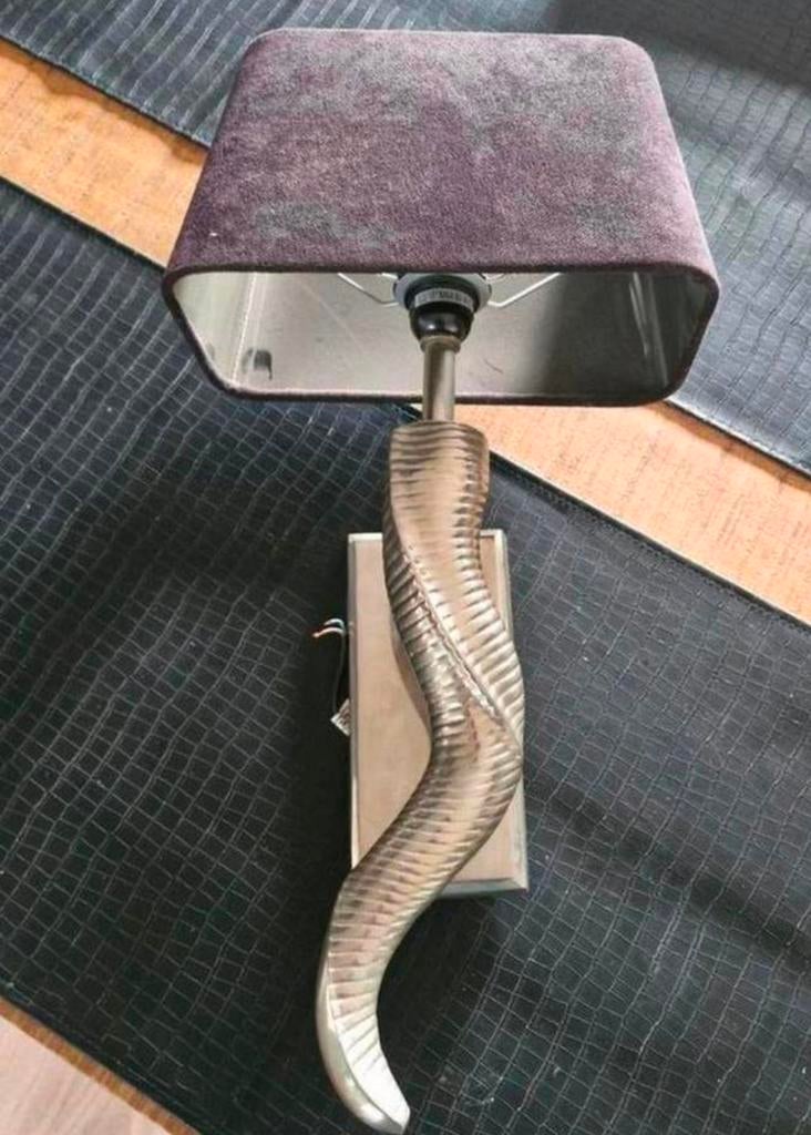 Vintage Design Wandlamp Jaren '80 Zoomorphic Sconce Frans, Ophalen, Zo goed als nieuw, Metaal