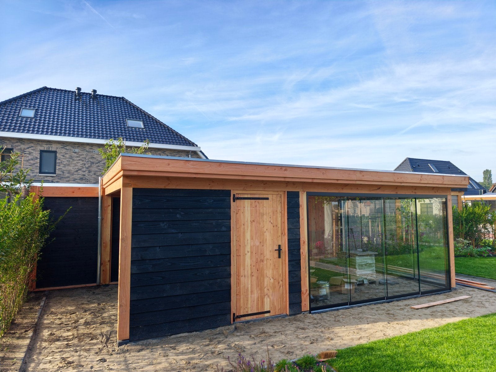 Overkapping met Berging, Tuin en Terras, Ophalen of Verzenden, Zo goed als nieuw, Veranda