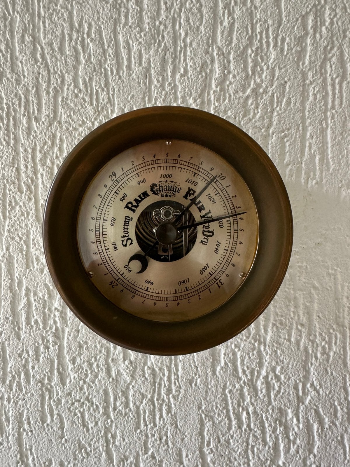 Oud koperen weerstation, hydro, baro, temperatuur meter, Ophalen of Verzenden, Zo goed als nieuw
