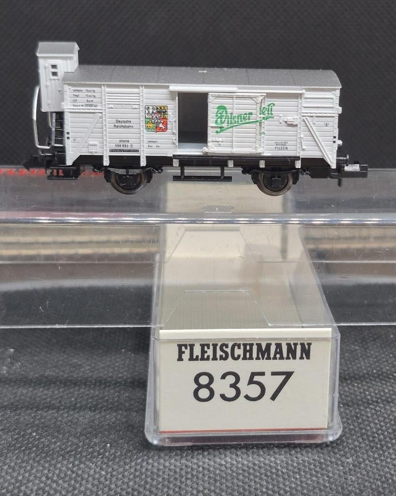 Fleischmann 8357 - bierwagen `Pilsner Urquell`(15217), Hobby en Vrije tijd, Modeltreinen | N-Spoor, Gelijkstroom, Fleischmann
