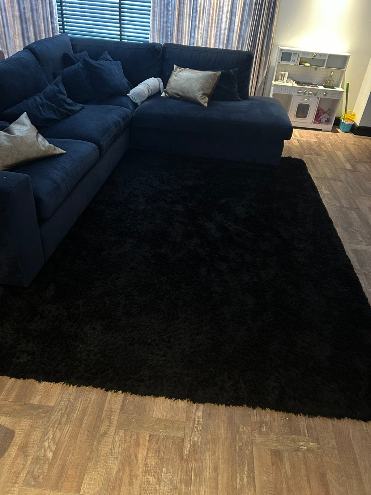 Zwart vloerkleed (2m bij 2.90 m), Ophalen, Zwart, 200 cm of meer, 50 tot 100 cm