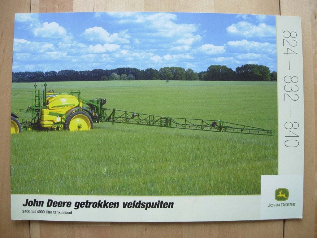 John Deere Veldspuit Brochure 2003 – 824 832 840, Folder, Verzenden, Zo goed als nieuw, John Deere
