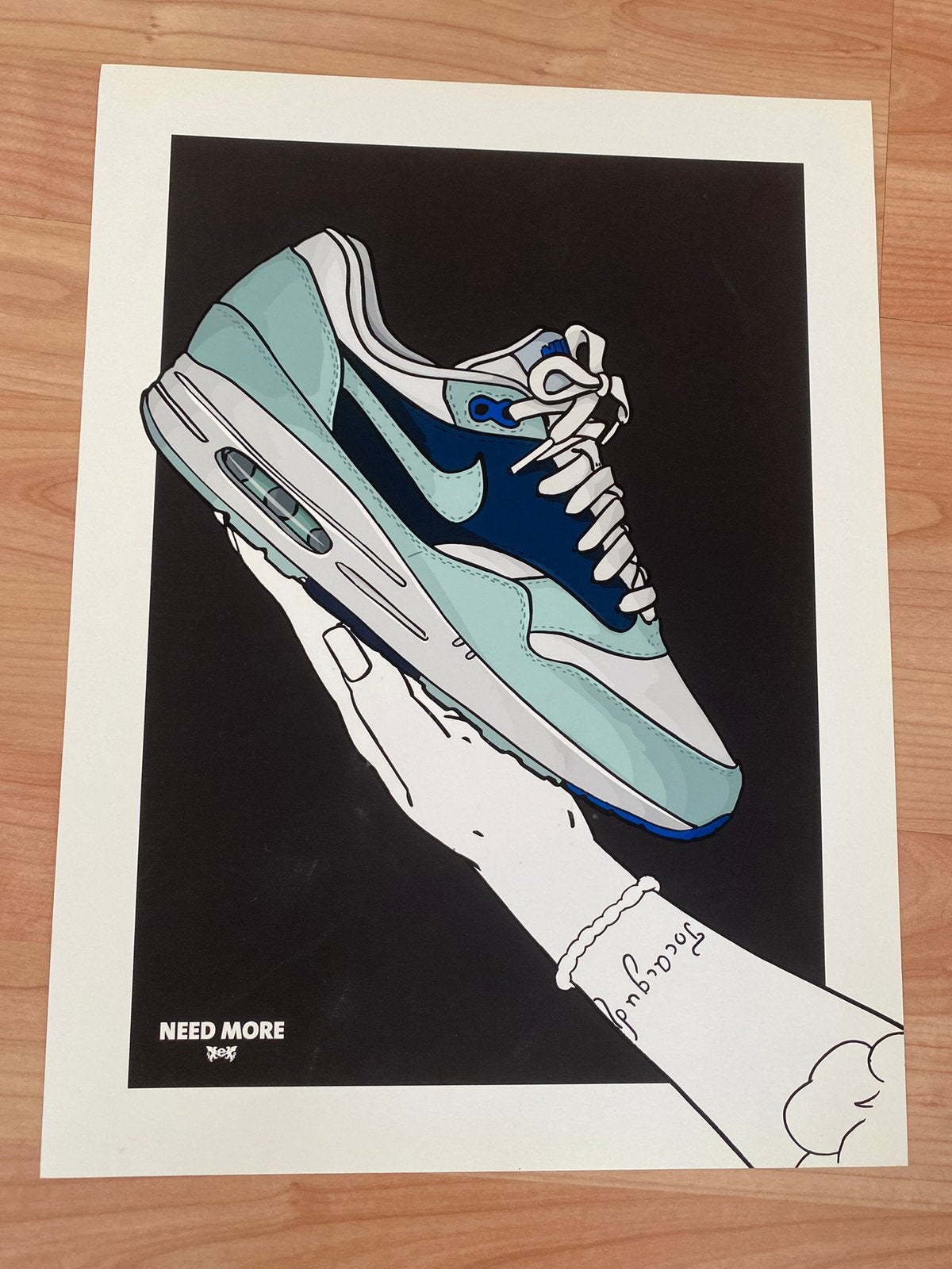Getekende poster Nike Air Max 1 Mint, Rechthoekig Staand, Nieuw, Ophalen of Verzenden, A1 t/m A3
