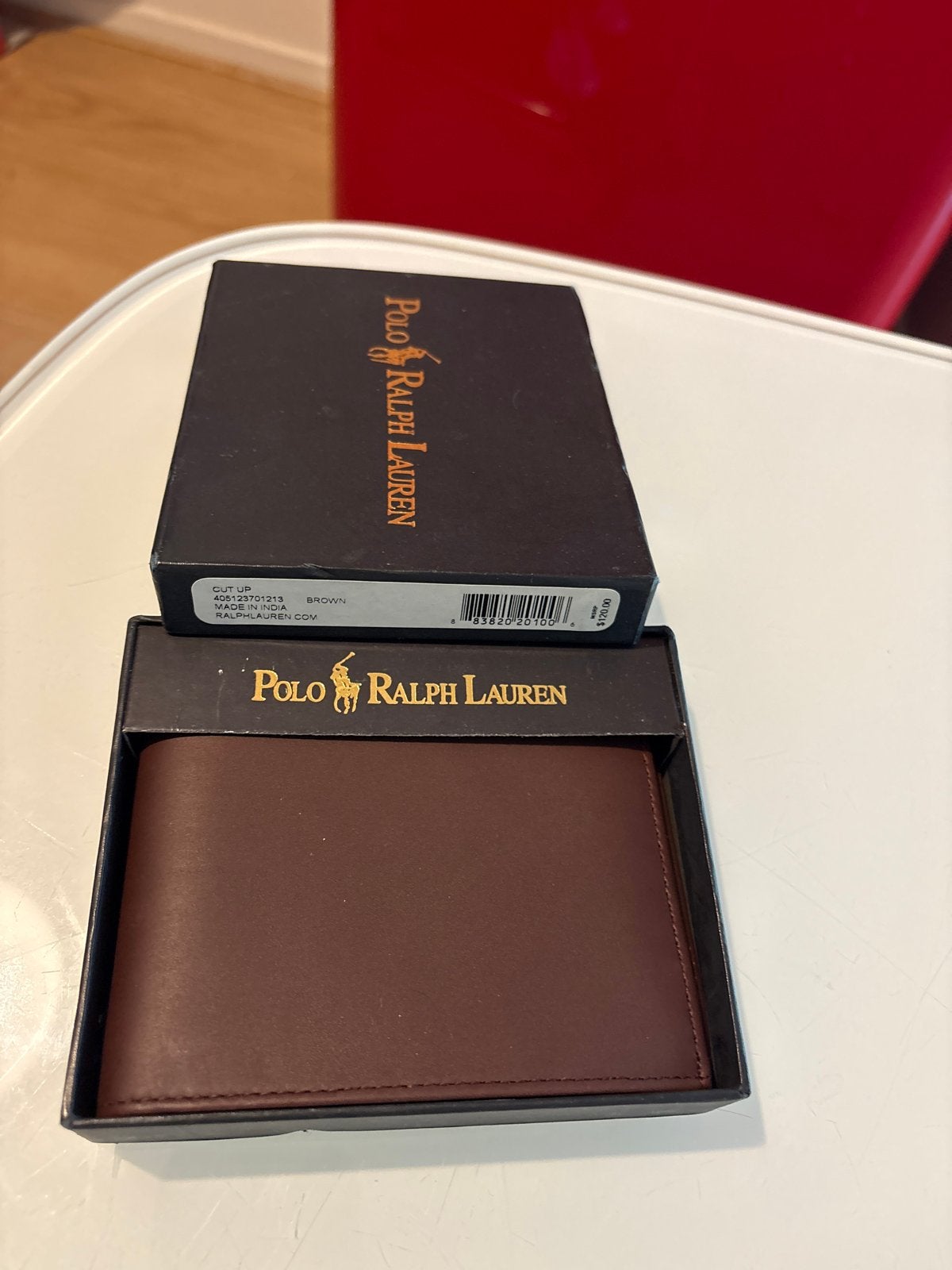 Nieuwe Ralph Lauren Heren Portemonnee - Bruin Leer, Overige merken, Bruin, Nieuw, Ophalen of Verzenden