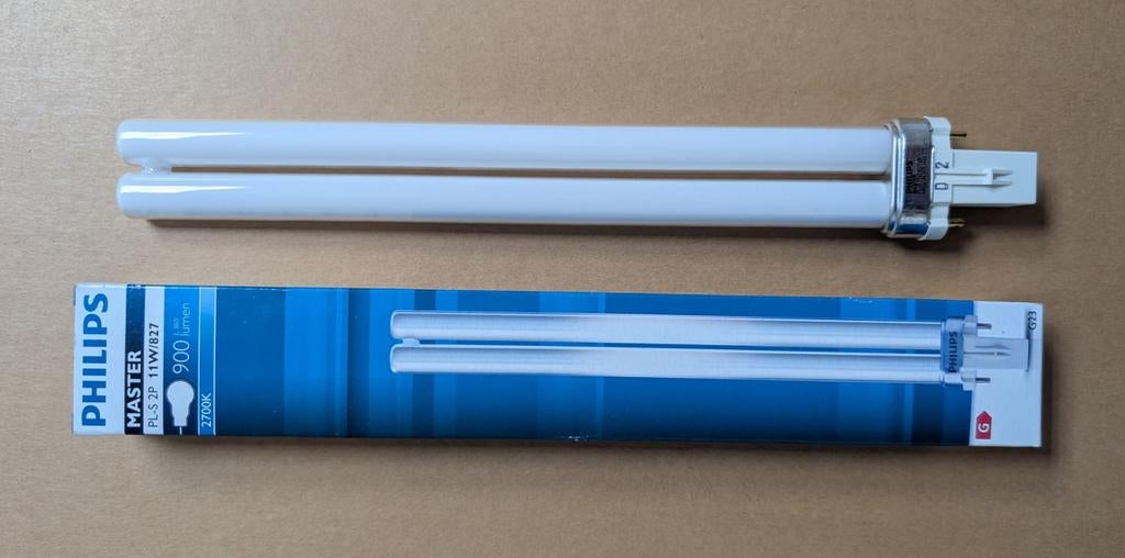 Philips Master PL-S 2P 11W/827 TL Lamp - 2700K, 900 Lumen, Ophalen of Verzenden, Nieuw, Modern