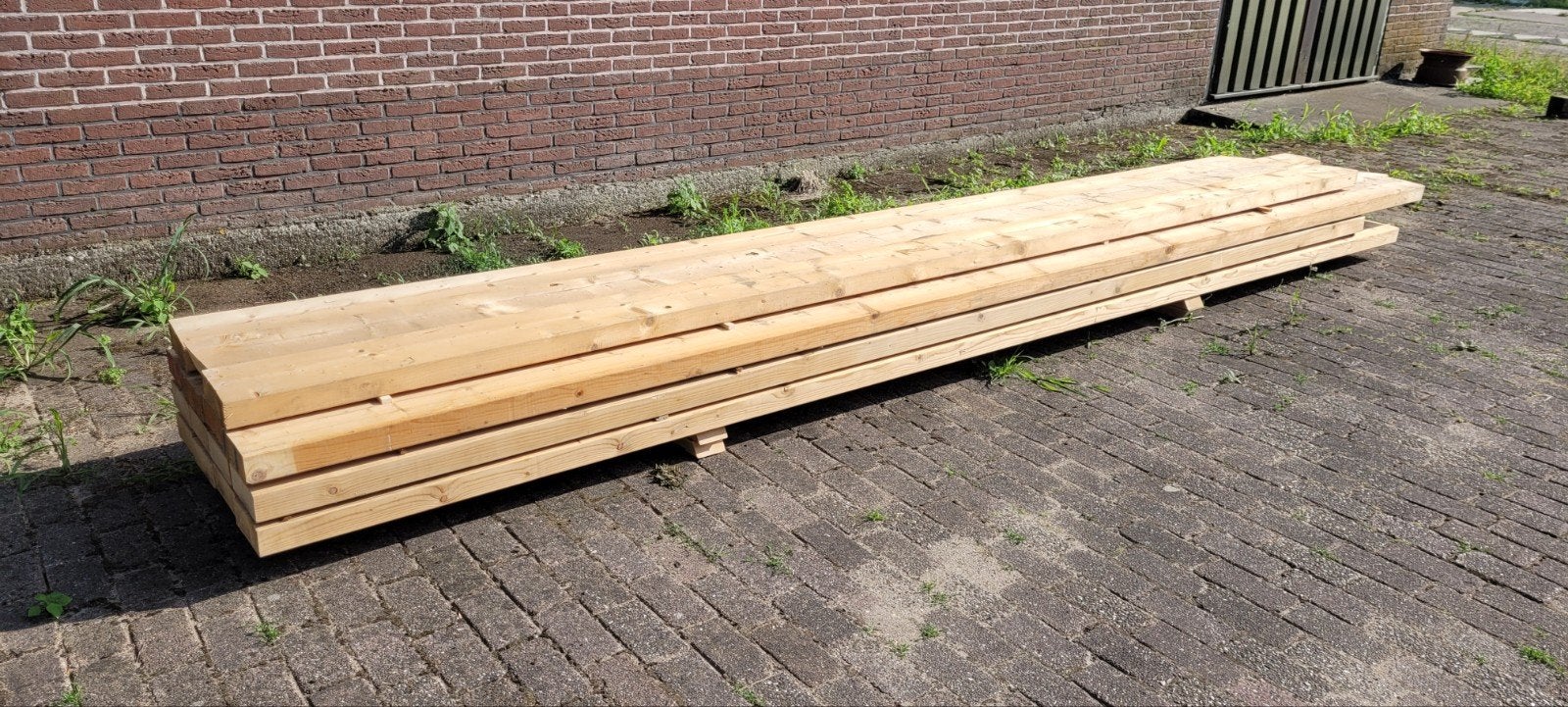 Partij houten balken, 15 stuks. 190 x 70 mm, Ophalen