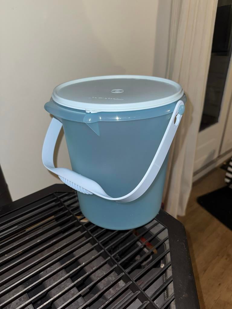 Tupperware Wasemmer - Handige Emmer met Deksel, Ophalen of Verzenden, Zo goed als nieuw, Blauw, Overige typen