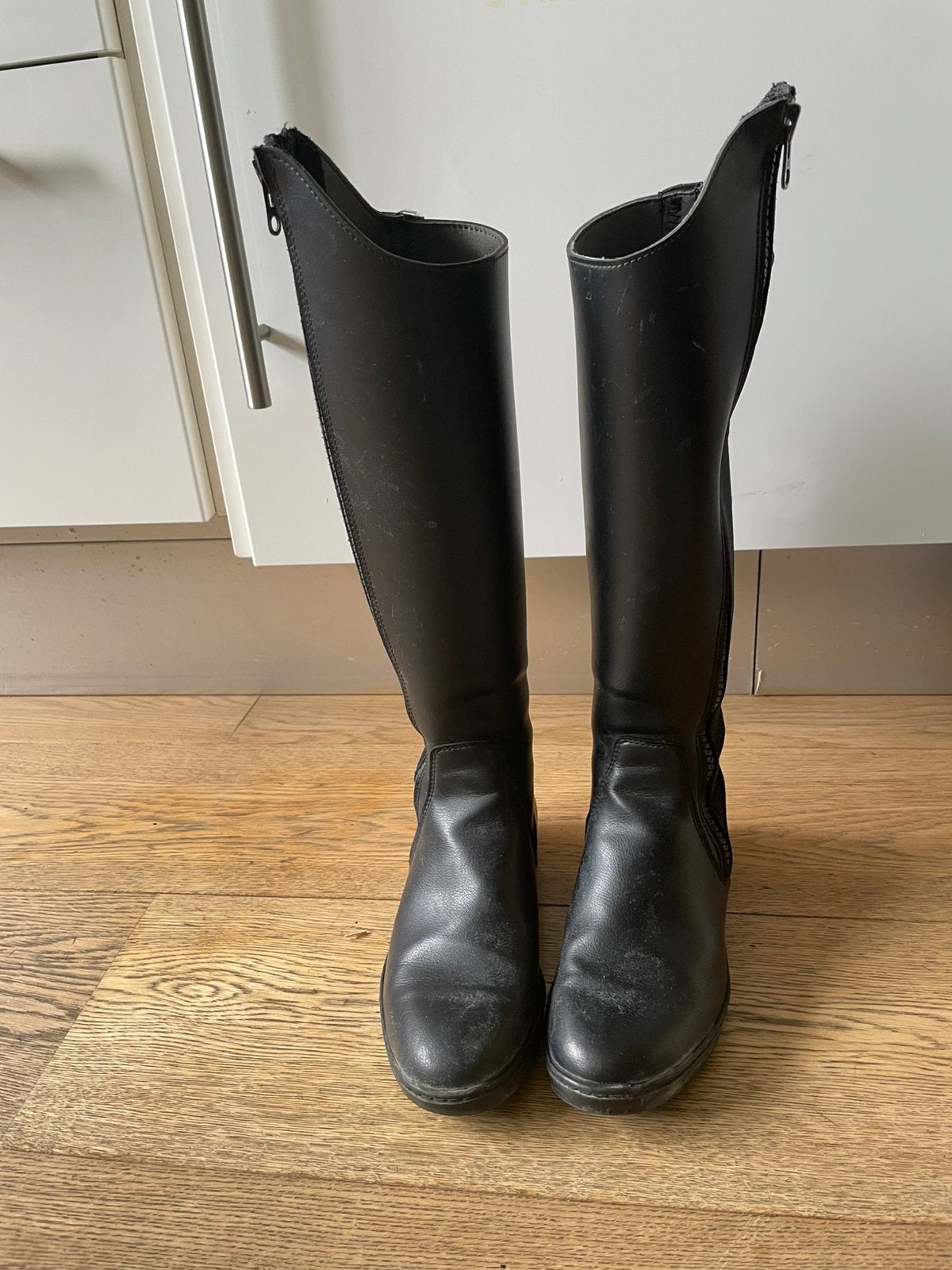 Fouganza rijlaarzen kunstleer zwart maat 37, Dieren en Toebehoren, Gebruikt, Dressuur, Fouganza, XS