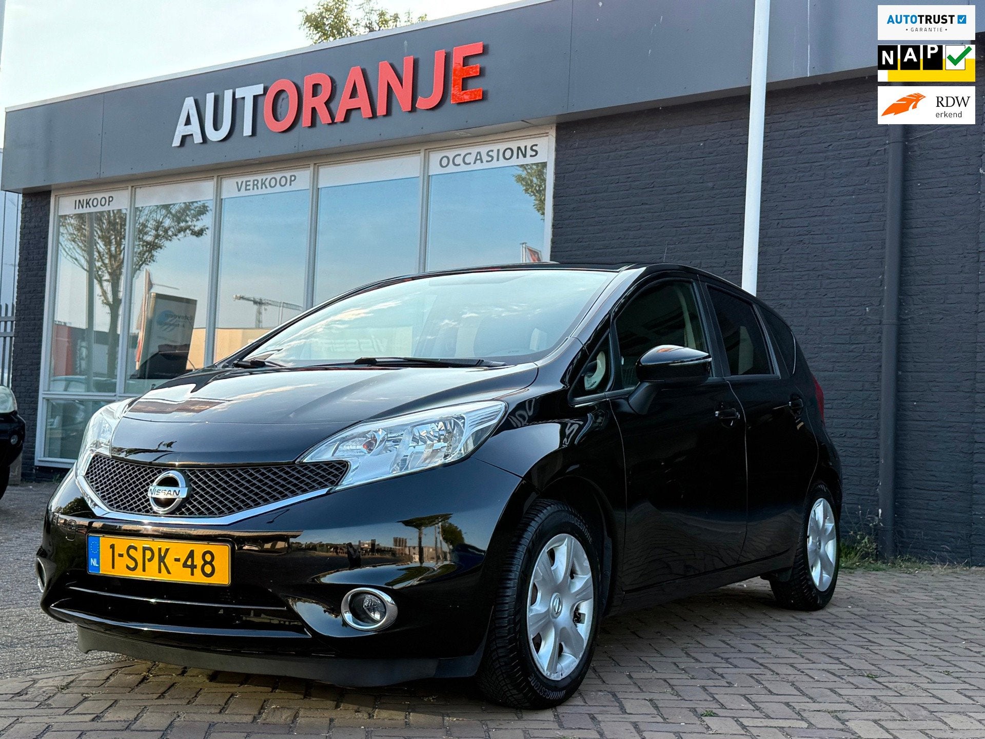 Nissan Note 1.2 Acenta-Airco-Cruise-Nieuwe APK bij afleveren, Euro 5, 1198 cc, Zwart, Origineel Nederlands