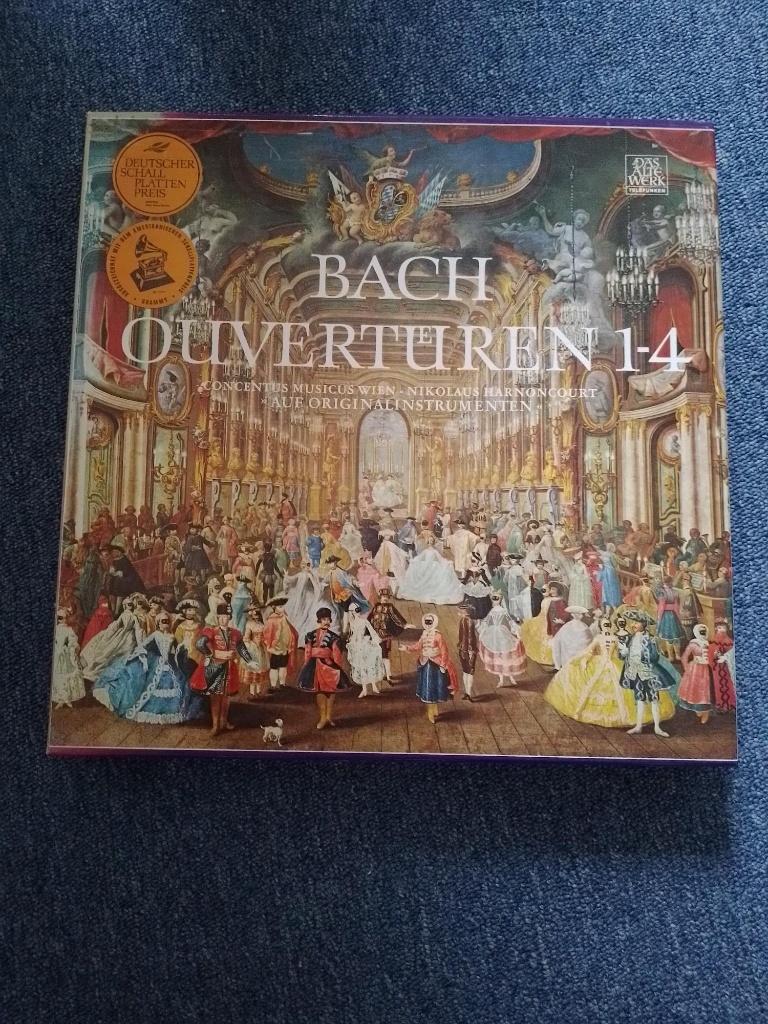 2 LP-box van Bach - Ouvertüren 1-4, Gebruikt, Inclusief boekje, Overige typen, Ophalen of Verzenden