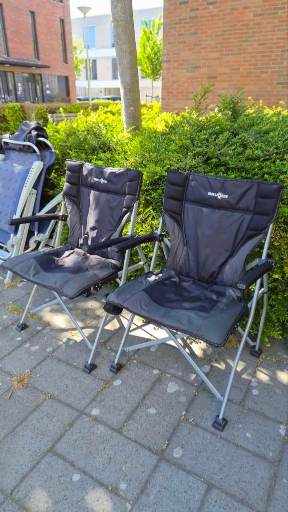 2 Brunner Rebel HS Campingstoelen met armleuning, Ophalen of Verzenden