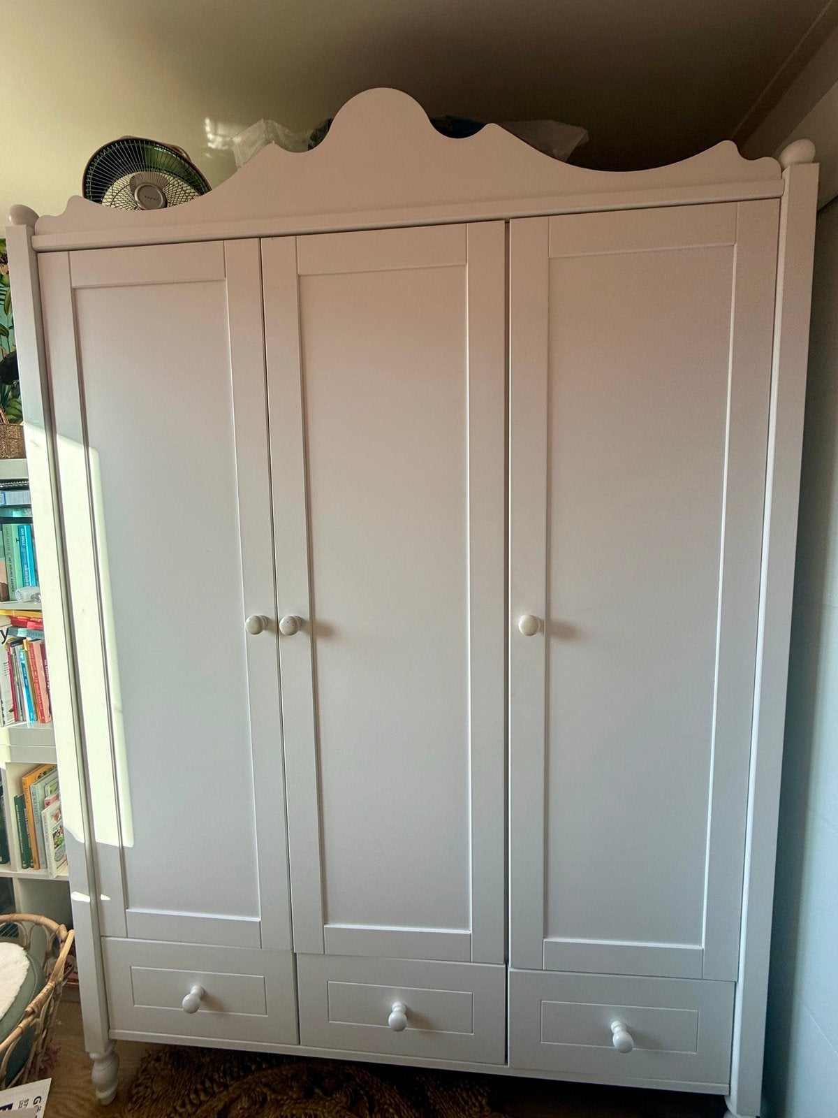 Witte Bopita Bellr kledingkast met 3 deuren en 3 lades, Ophalen, 50 tot 70 cm, 105 cm of meer, 100 cm of meer