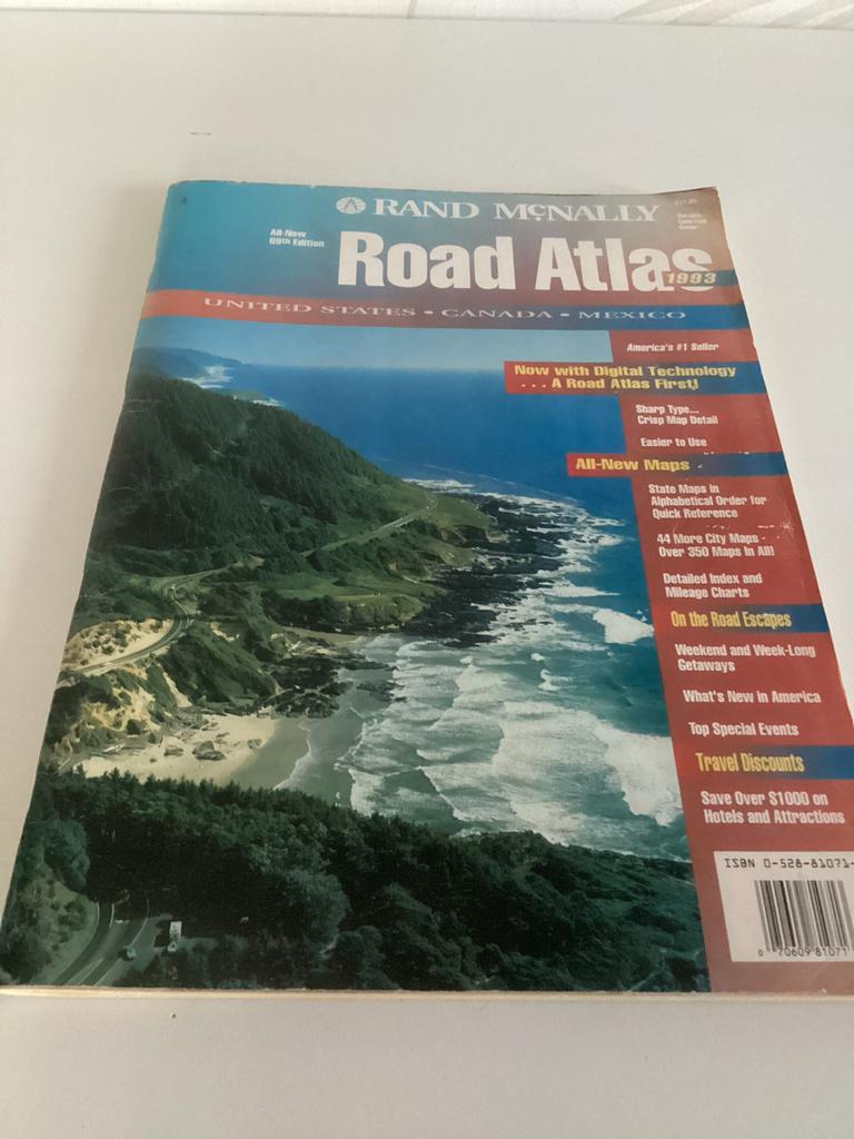 Rand McNally Road Atlas 1993 - Verenigde Staten, Canada, Mex, Gelezen, Overige atlassen, Ophalen of Verzenden, 1800 tot 2000