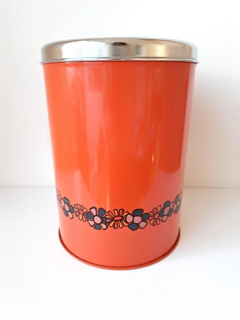 Vintage Brabantia XL blik jaren '70 - H29cm, Verzamelen, Blikken, Ophalen of Verzenden, Gebruikt, Koek(jes), Overige merken