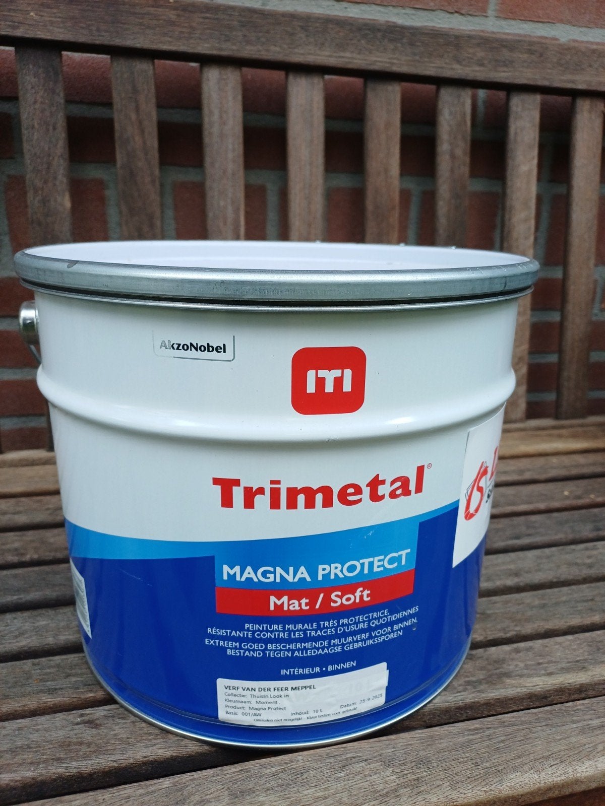 10 liter Trimetal Magna Protect matte muurverf pastel groen, Ophalen, Nieuw, Verf, 10 tot 15 liter