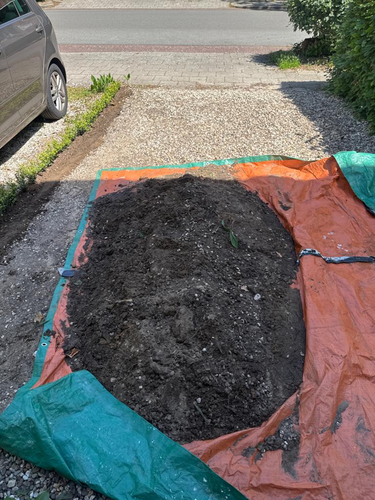 GRATIS ophoogzand, Tuin en Terras, Zand, Ophalen, Gebruikt, Ophoogzand