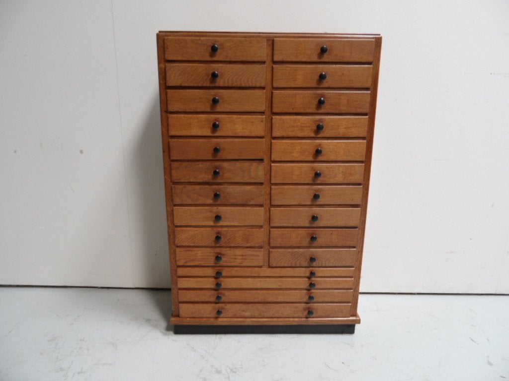 Vintage ladekastje horlogemaker, Minder dan 50 cm, Gebruikt, Onbekend, Ophalen of Verzenden