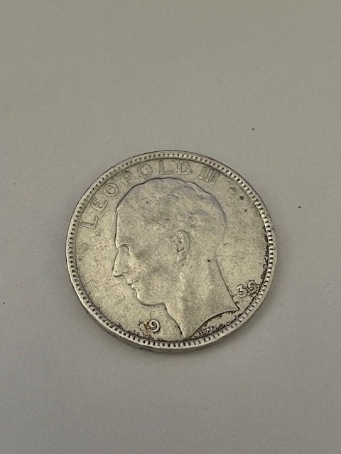 Zilveren 20 Francs Munt België 1935, Ophalen of Verzenden, Zilver