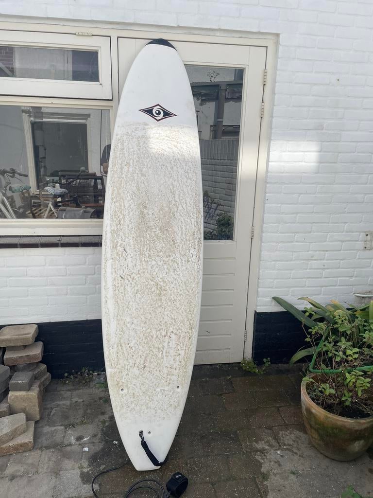 BIC Surf White Line “Klassikeren” 7’3 Mini Malibu Surfboard, Ophalen, Gebruikt