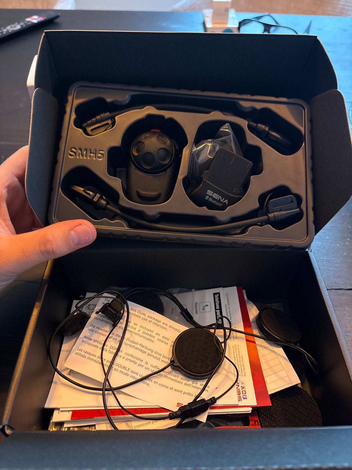 Sena SMH5 Bluetooth Intercom Headset voor Motor, Motoren, Ophalen of Verzenden, Zo goed als nieuw