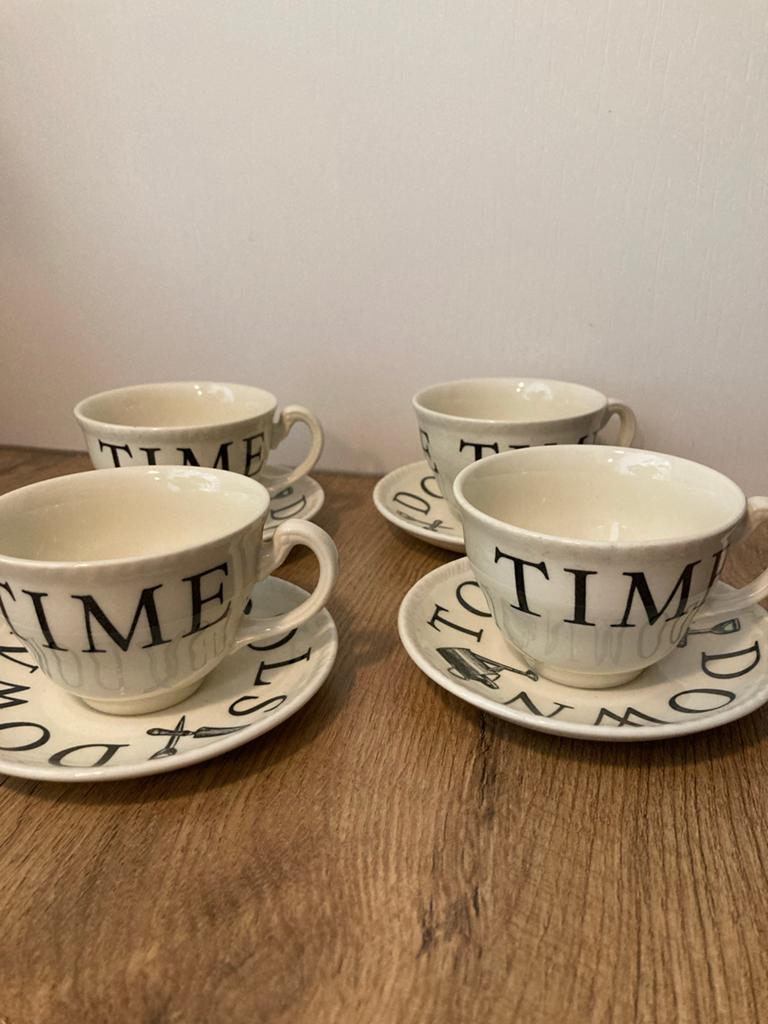Wood & Sons 'Tools Down' Espresso set  (4 stuks), Ophalen of Verzenden, Zo goed als nieuw, Overige stijlen, Kop(pen) en/of Schotel(s)