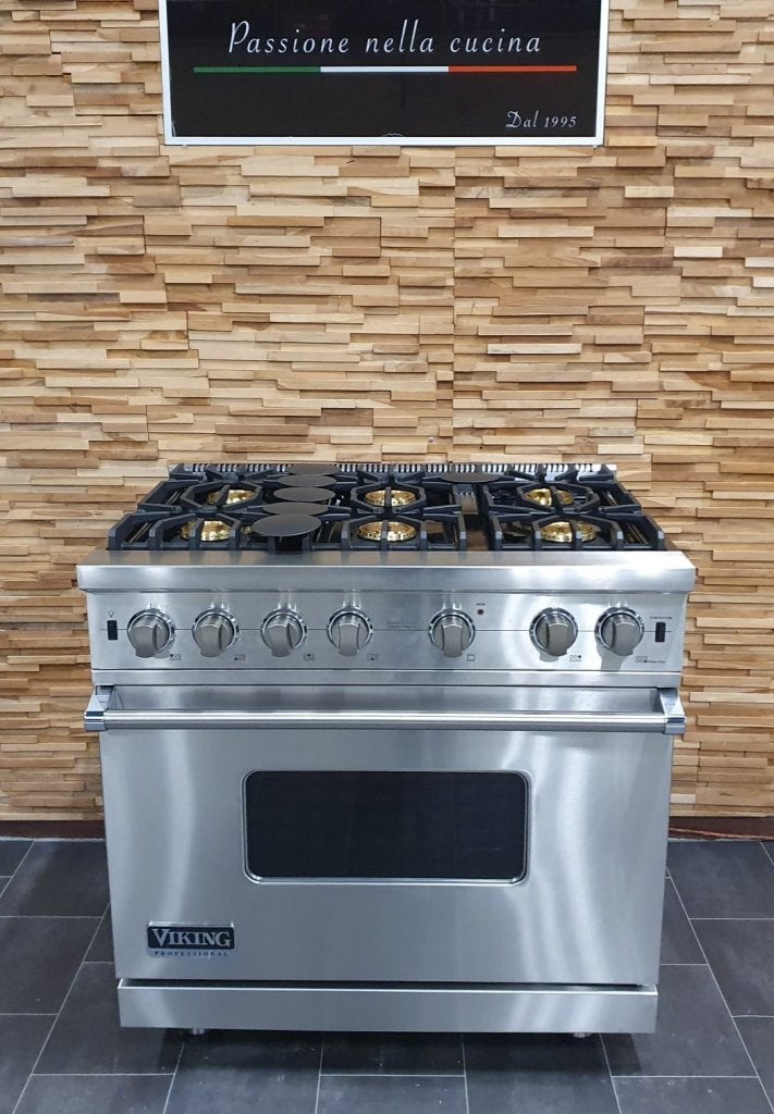 Luxe Viking Fornuis 90cm RVS 6 pits GASOVEN, Niet ingevuld, 60 cm of meer, Niet ingevuld, Ophalen of Verzenden