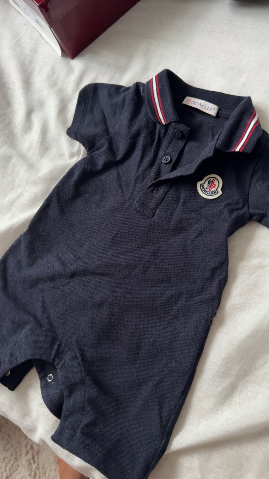Moncler baby box pakje, Ophalen of Verzenden, Zo goed als nieuw, Jongetje of Meisje, Pakje