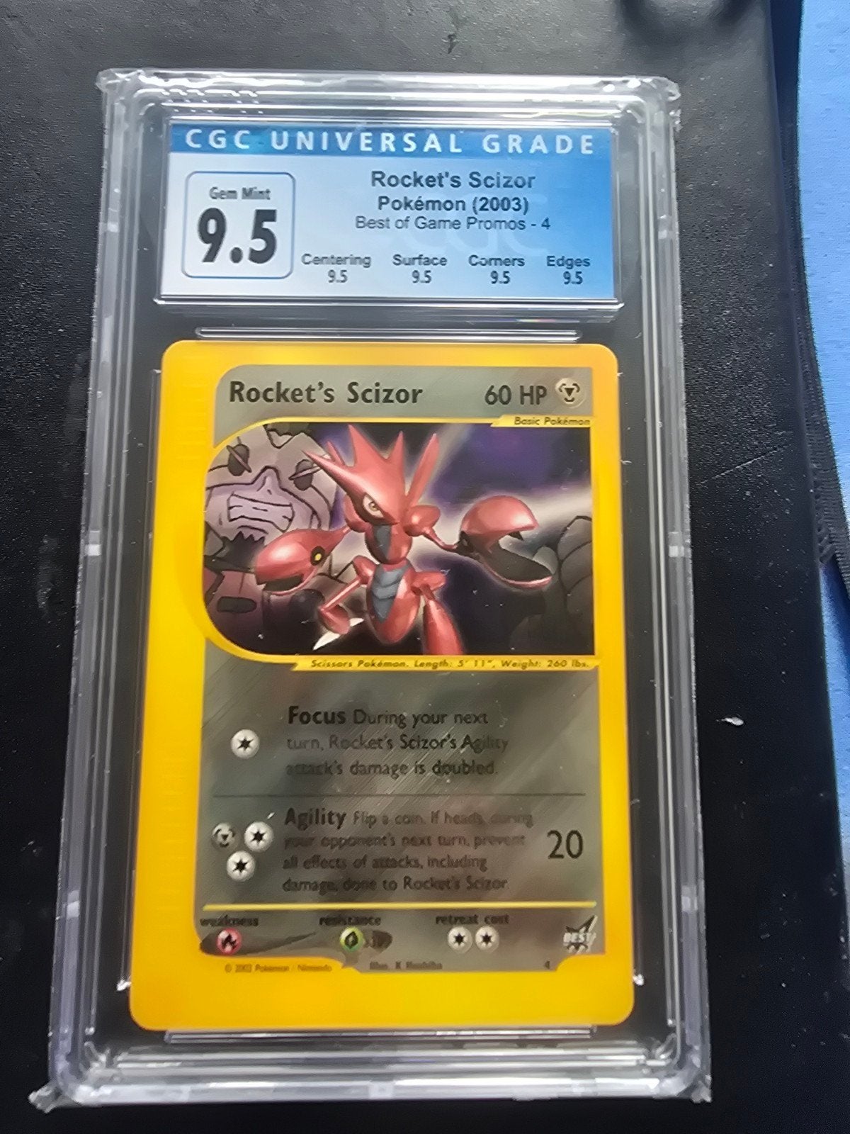 Rocket's Scizor Pokémon Kaart (2003) CGC 9.5 Gem Mint, Ophalen of Verzenden, Zo goed als nieuw, Losse kaart