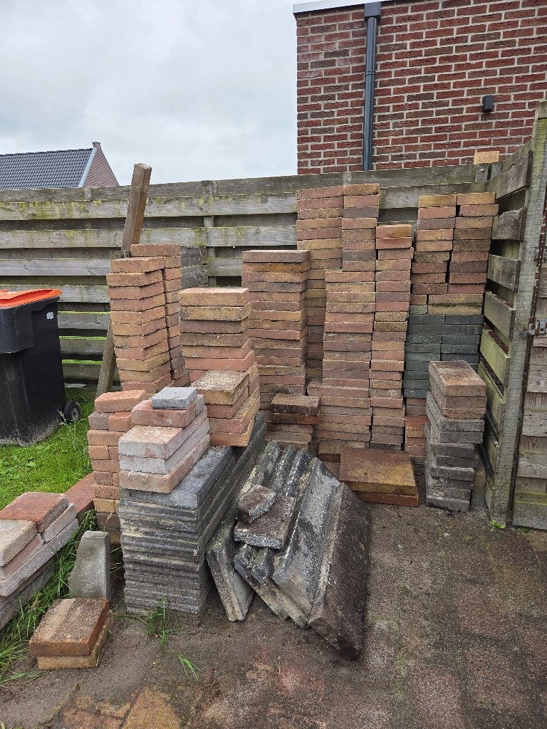 Tuintegels bont gekleurd zelf ophalen, Tuin en Terras, Ophalen, Gebruikt, 10 m² of meer, Beton