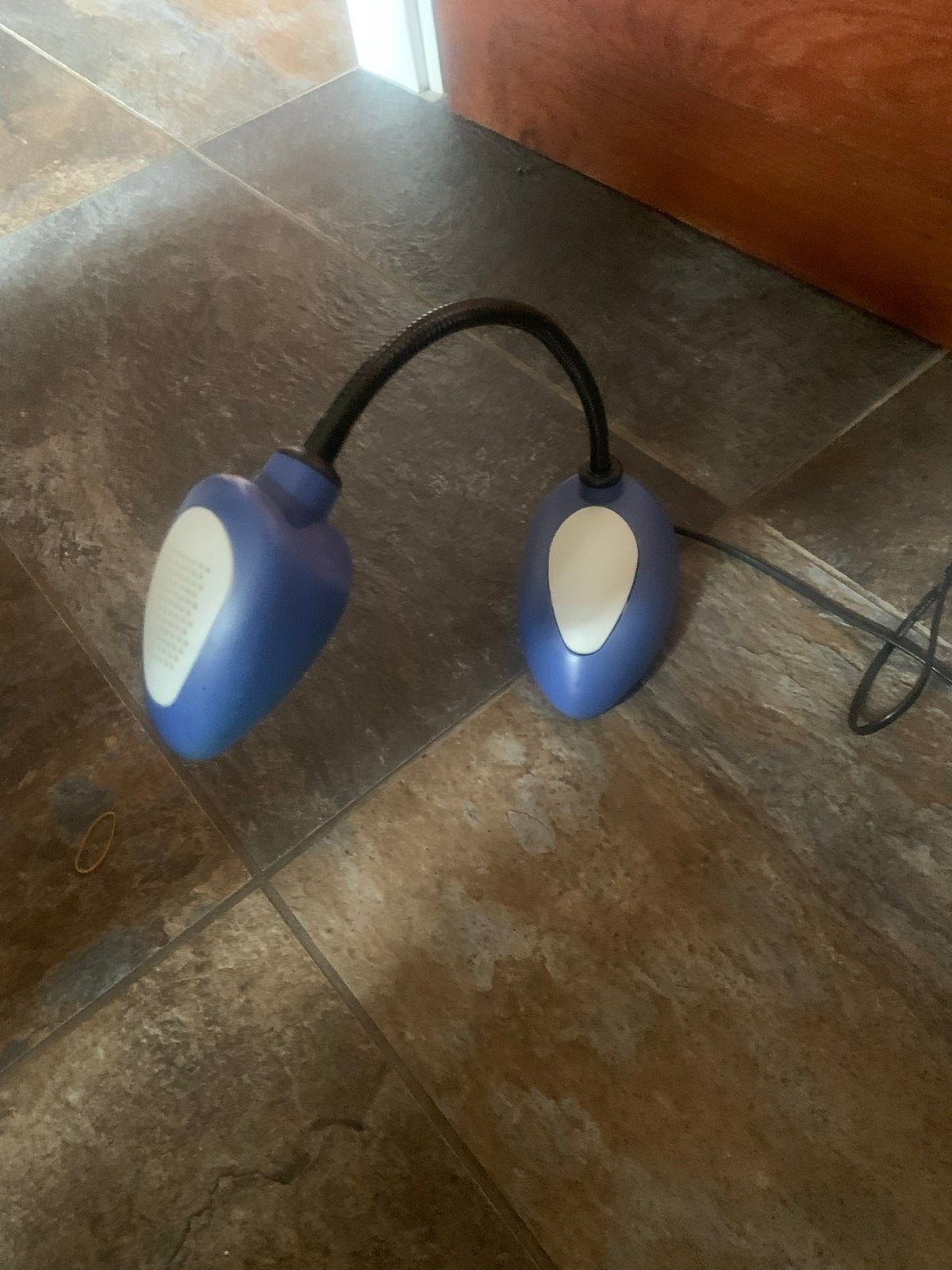 Blauwe buigbare leeslamp voor bureau, Blauw, Bureaulamp, Ophalen of Verzenden, Gebruikt